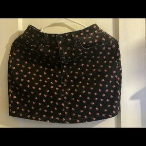 Forever 21 Floral Jean Skirt